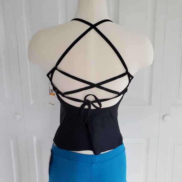 Hula Honey Multicolor Rivet Detail Tankini Top - Picture 2 of 7